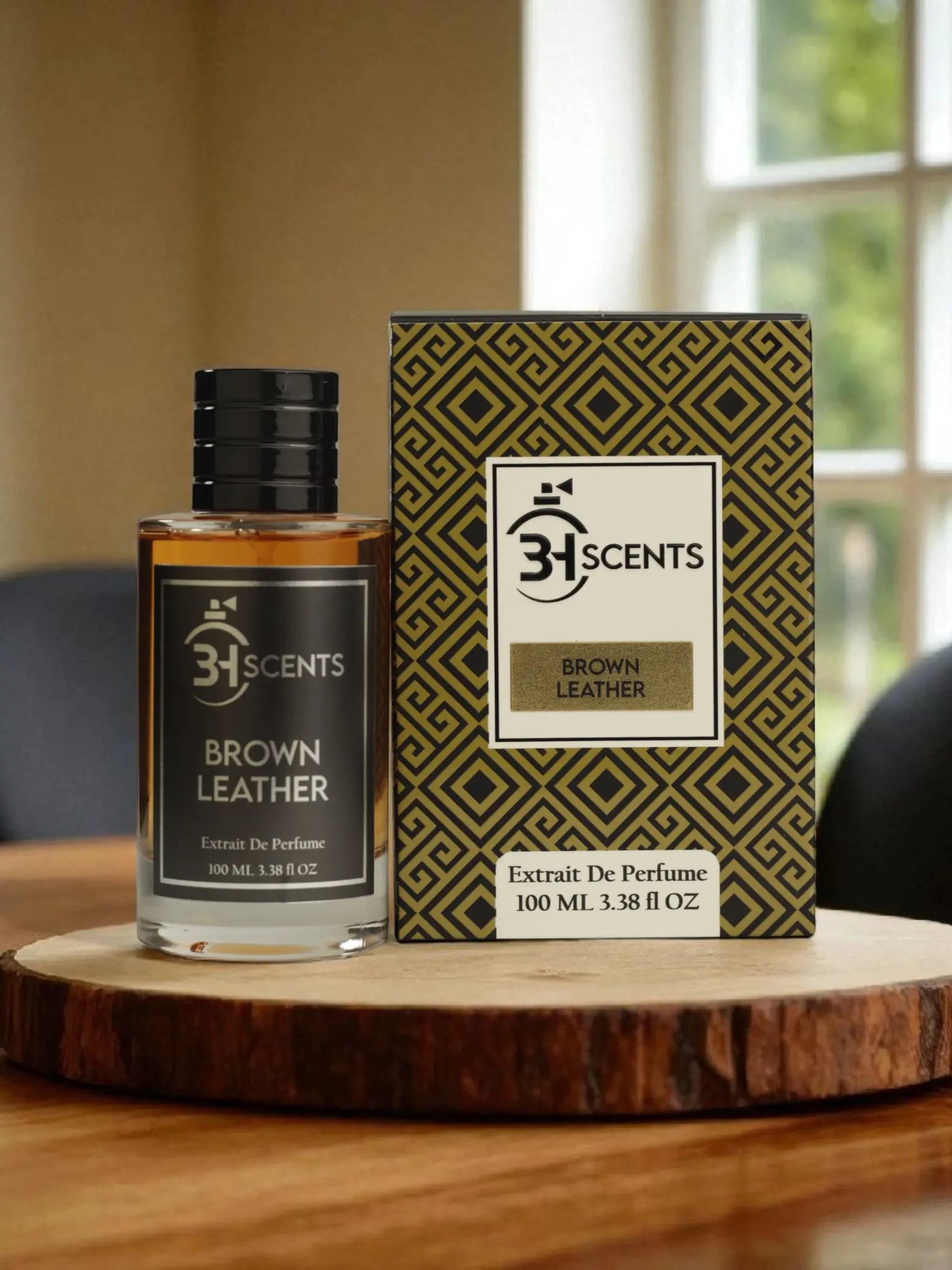 Brown Leather  3.38 Fl Oz