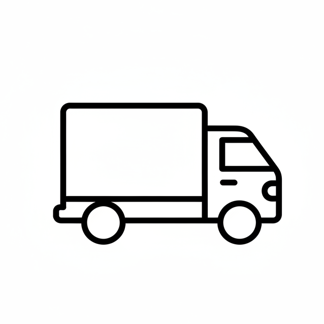 truck icon in black, i wnt to use it with free shipping text, but make sure the icon is text free